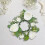 Artificial Rose Wreath with Pillar Candle Holder White 4