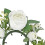 Artificial Rose Wreath with Pillar Candle Holder White 5