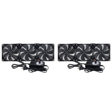2st 3x120mm Computerventilator met AC 100V-240V Snelheidsregelaar voor Kastkoeling, Serverwerkstationkoeling, Amerikaanse Stekker