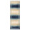Modern washable runner rug blue 2 ft x 6 ft 3
