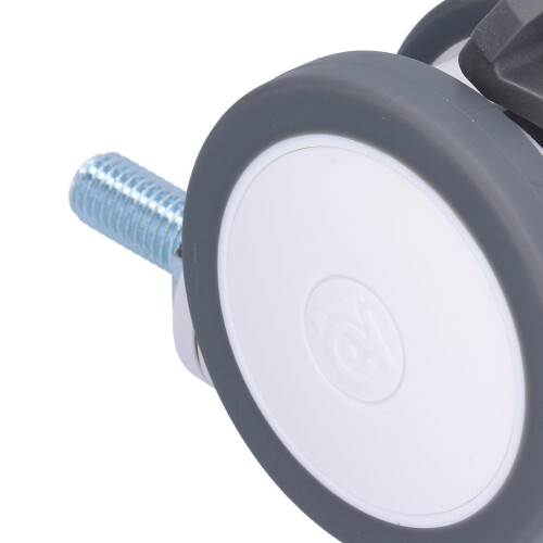 TPR Rubber Caster Wheels 3 Inch M12 75mm 2