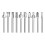 HSS router bits for rotary tools 1/8 inch shank 10 pcs 6
