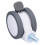 TPR Rubber Caster Wheels 3 Inch M12 75mm 8