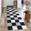 Harperlare Runner Rug Black and White Plaid 2' x 6' 2