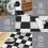 Harperlare Runner Rug Black and White Plaid 2' x 6' 4