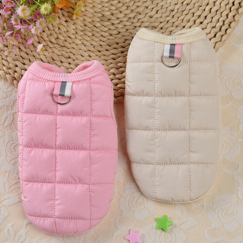 Dog Coat Waterproof Winter Jacket British Style Pink 1