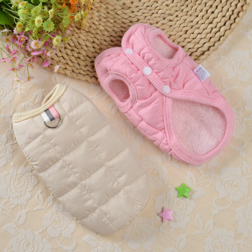 Dog Coat Waterproof Winter Jacket British Style Pink 2