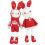 Crochet Rabbit Kit for Beginners with Yarn Hook and 3