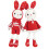 Crochet Rabbit Kit for Beginners with Yarn Hook and 4