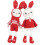 Crochet Rabbit Kit for Beginners with Yarn Hook and 5