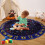 Kids Solar System Educational Rug Round 4 ft x 4 ft 2