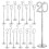 Wood Table Number Holders with Base 20 pcs 3