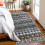 Boho geometric distressed runner rug grey 2 ft x 6 ft 2