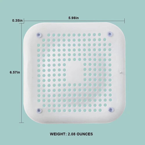 Shower Drain Cover Square Grey 2-Pack 1