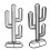 Cactus Coffee Pod Holder Black Iron 48 Pods 6