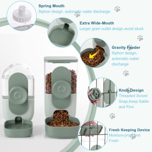 Rabbit Water Bottle Automatic Dispenser 27 oz Blue Orange 1
