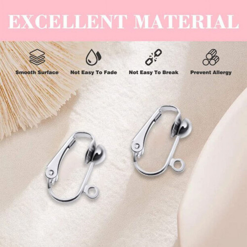 Clip-on Earring Converters Hypoallergenic Silver 20 Pack 2