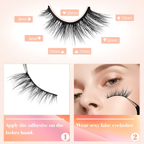 Natural Cat Eye Half Lashes 14 Pairs 2
