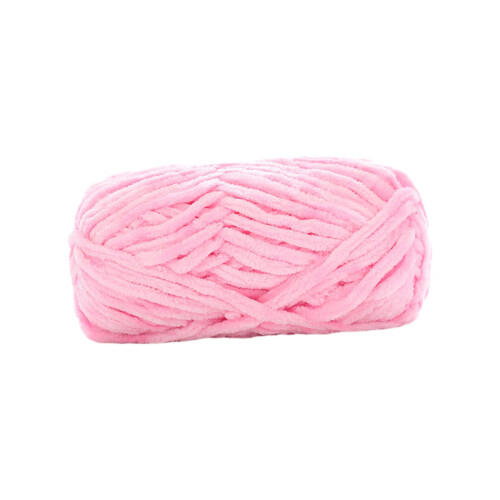 Pink chunky wool yarn for hand knitting and crocheting, 1