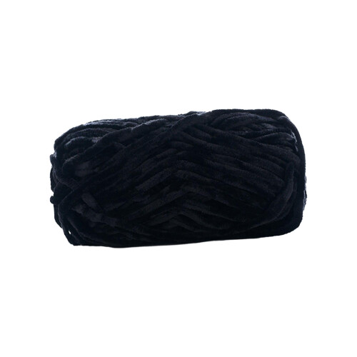 Black chunky wool yarn for hand knitting and crocheting 1