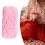 Pink chunky wool yarn for hand knitting and crocheting, 6