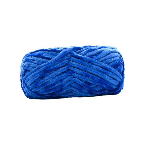 Blue chunky wool yarn for hand knitting and crocheting 1