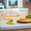 Cake Stand with Dome Yellow Round Dessert Serving Plate 6