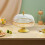 Cake Stand with Dome Yellow Round Dessert Serving Plate 7