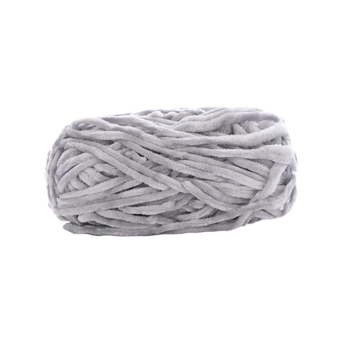 Light Gray Chunky Wool Yarn for Hand Knitting and Crocheting 1