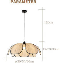 50CM Hand-Woven Lotus Dining Room Chandelier Bedroom Living Room Lamp