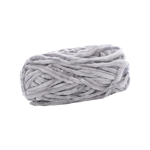 Light Gray Chunky Wool Yarn for Hand Knitting and Crocheting 2