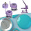 Badge Button Mould Set 58mm Round Interchangeable Top and 6
