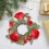 Artificial Rose Wreath Greenery Candle Holder 12in 2