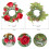 Artificial Rose Wreath Greenery Candle Holder 12in 6