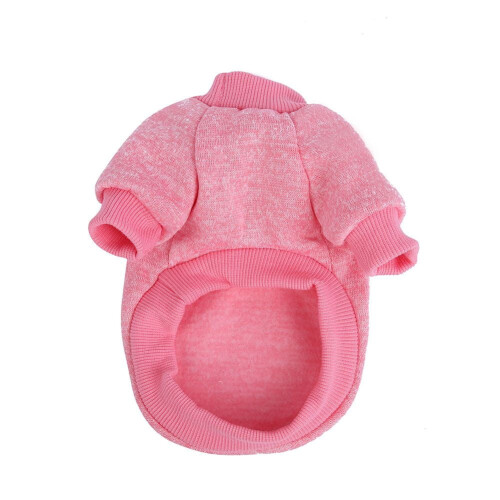 Dog Jacket Warm Soft Sweater Pink L 2