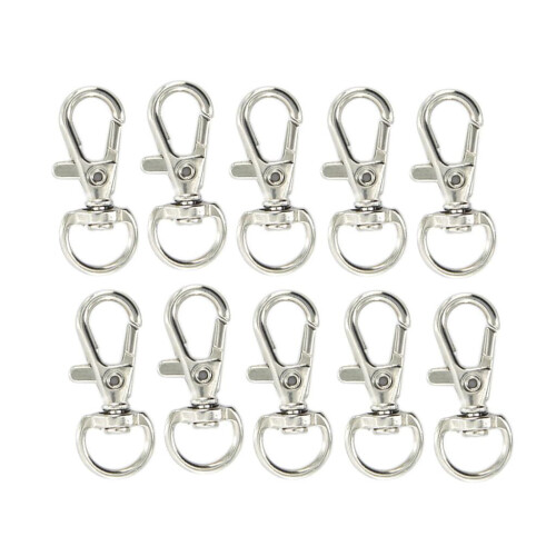 Metal Swivel Clasps Snap Hooks 10mm Internal Width 10 pcs 2