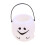 Halloween pumpkin bucket white reusable candy holder 2