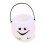 Halloween pumpkin bucket white reusable candy holder 4