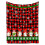 Flannel throw blanket blue snowflake coffee cup design 2
