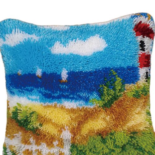 Seaside latch and hook cushion cover DIY craft kit 2