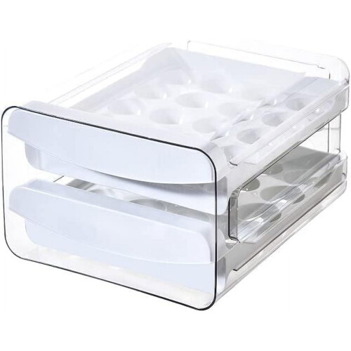 Refrigerator Egg Holder 40-Grid 2-Layer Stackable BPA Free