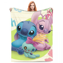 Lilo & Stitch anime blanket soft flannel fleece 80x60 inches