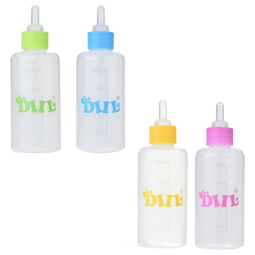 Pet dog milk bottle nursing set pink