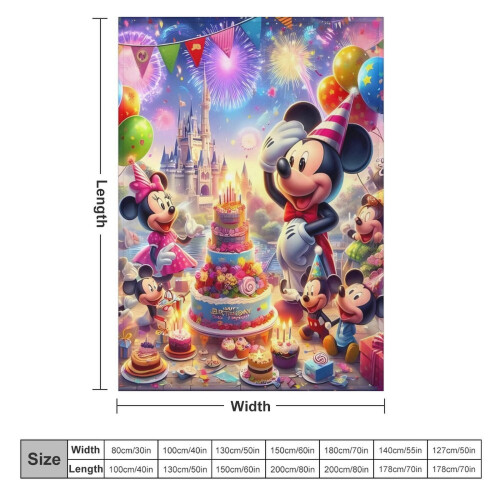 Mickey blanket ultra-soft flannel throw 40" x 50" 1