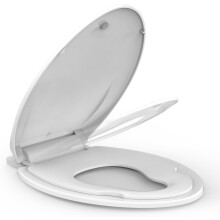 Plastic Toilet Seat with Soft-Close Mechanism 17inch 19inch