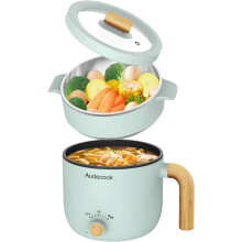 Electric Hot Pot with Steamer 1.5L Nonstick Dual Control