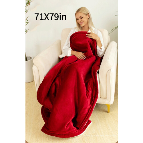 Electric Heating Blanket Washable Plush 1pc
