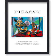 Vintage Picasso Poster Still Life with Bull's Skull 8x10