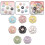 Purple rhinestone flower pearl buttons 12 pcs 2