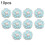 Purple rhinestone flower pearl buttons 12 pcs 5